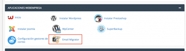 acceso mail migrator